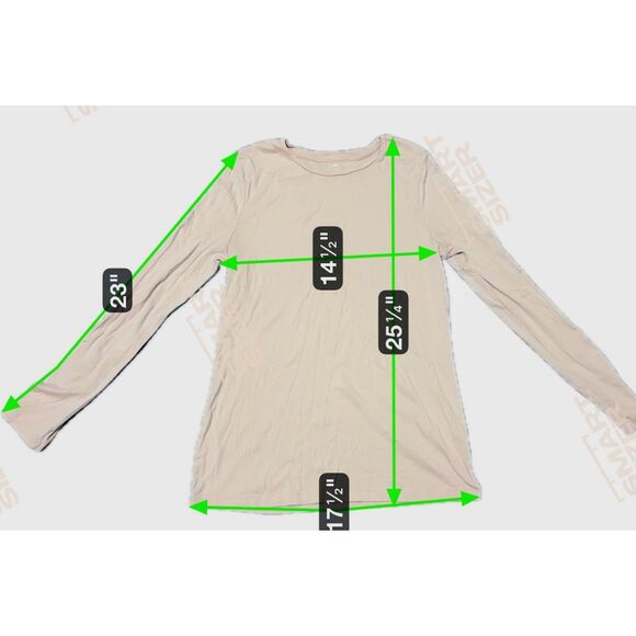 Talbots Tee M Pink Long Sleeve Pima Cotton Crew Nck Minimalist Casual Soft Basic - Picture 4 of 5